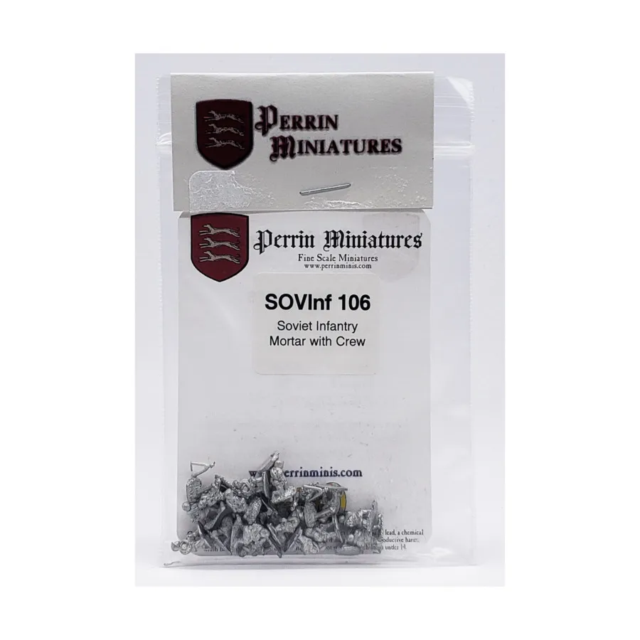 

Советские минометы с экипажем, WWII Miniatures - USSR (10mm) (Perrin Miniatures)