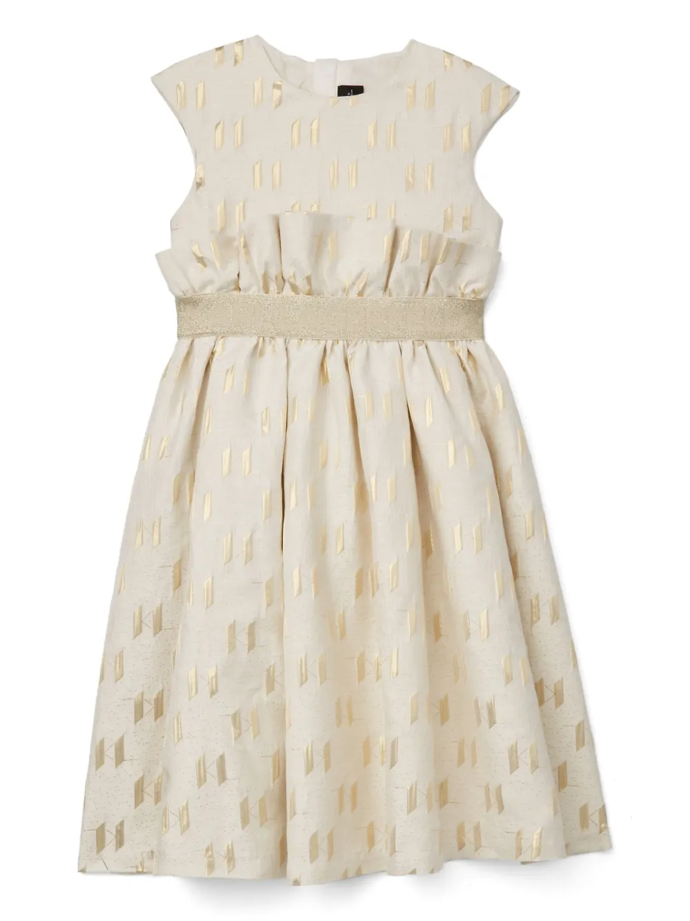

Платье с вышитым логотипом KARL LAGERFELD KIDS, нейтральный