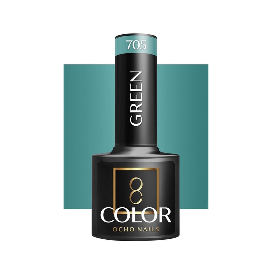 

OCHO NAILS Гибридный лак для ногтей зеленый 705 -5 г Active Shop