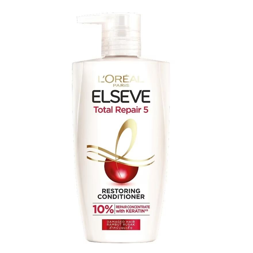

Elseve L'Oreal Paris Кондиционер Total Repair 5 Восстанавливающий 410 мл. สำหรับผมเสีย, White
