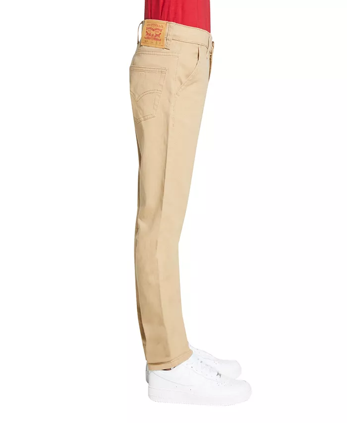 Брюки чинос Big Boys 502 Regular Taper Fit из хлопкового твила Levi's, золотой — фото 3