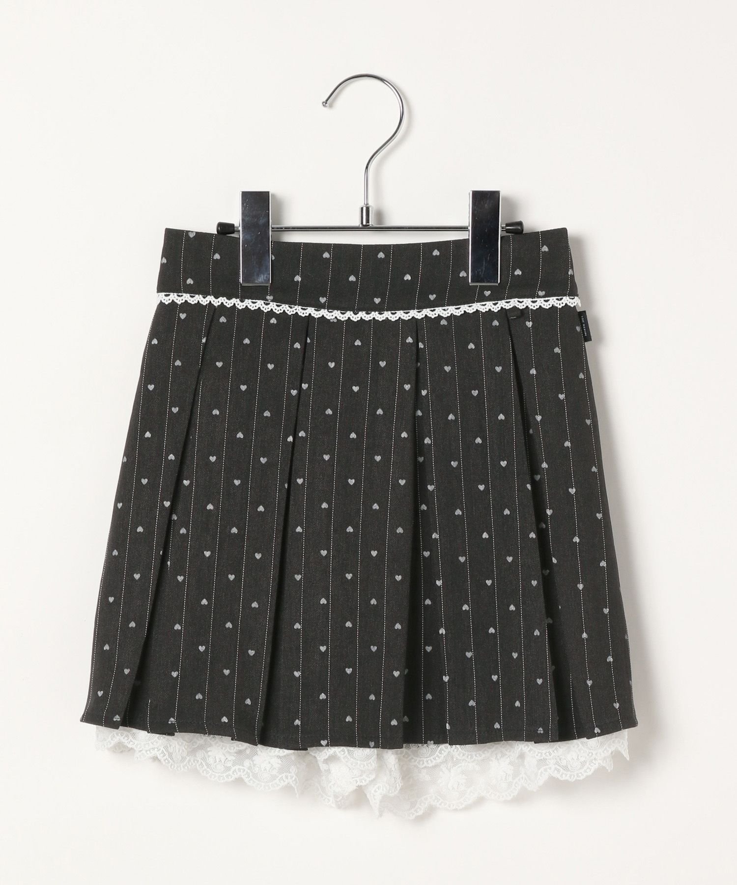 Плиссированная юбка из кружева 10C REPIPI, Black 09