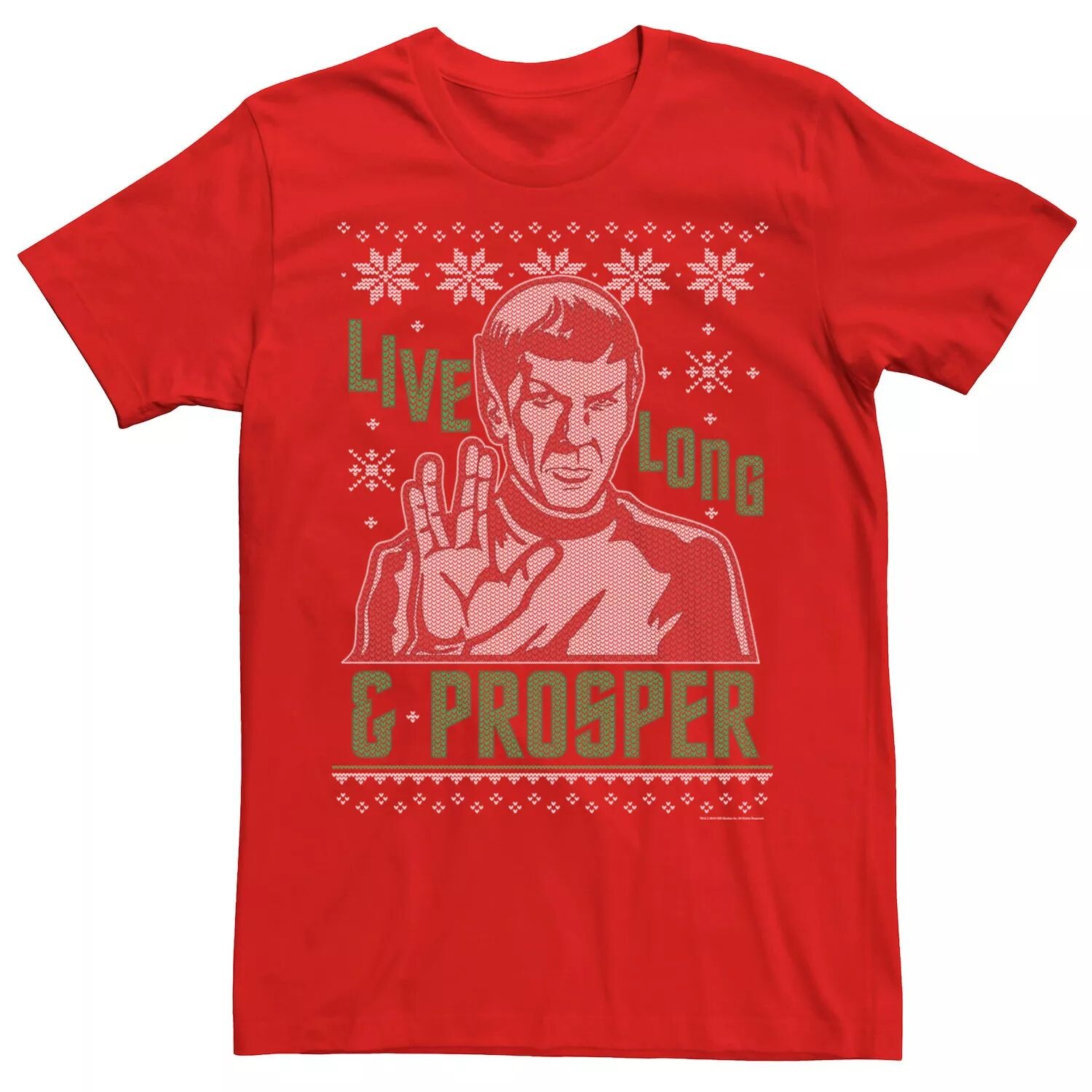 

Мужская праздничная футболка Star Trek Original Series Spock Licensed Character