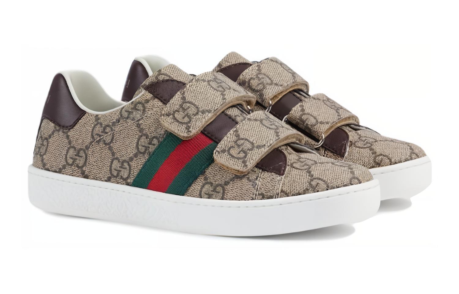 Детские кроссовки Ace GG Supreme GUCCI, коричневый — фото 4