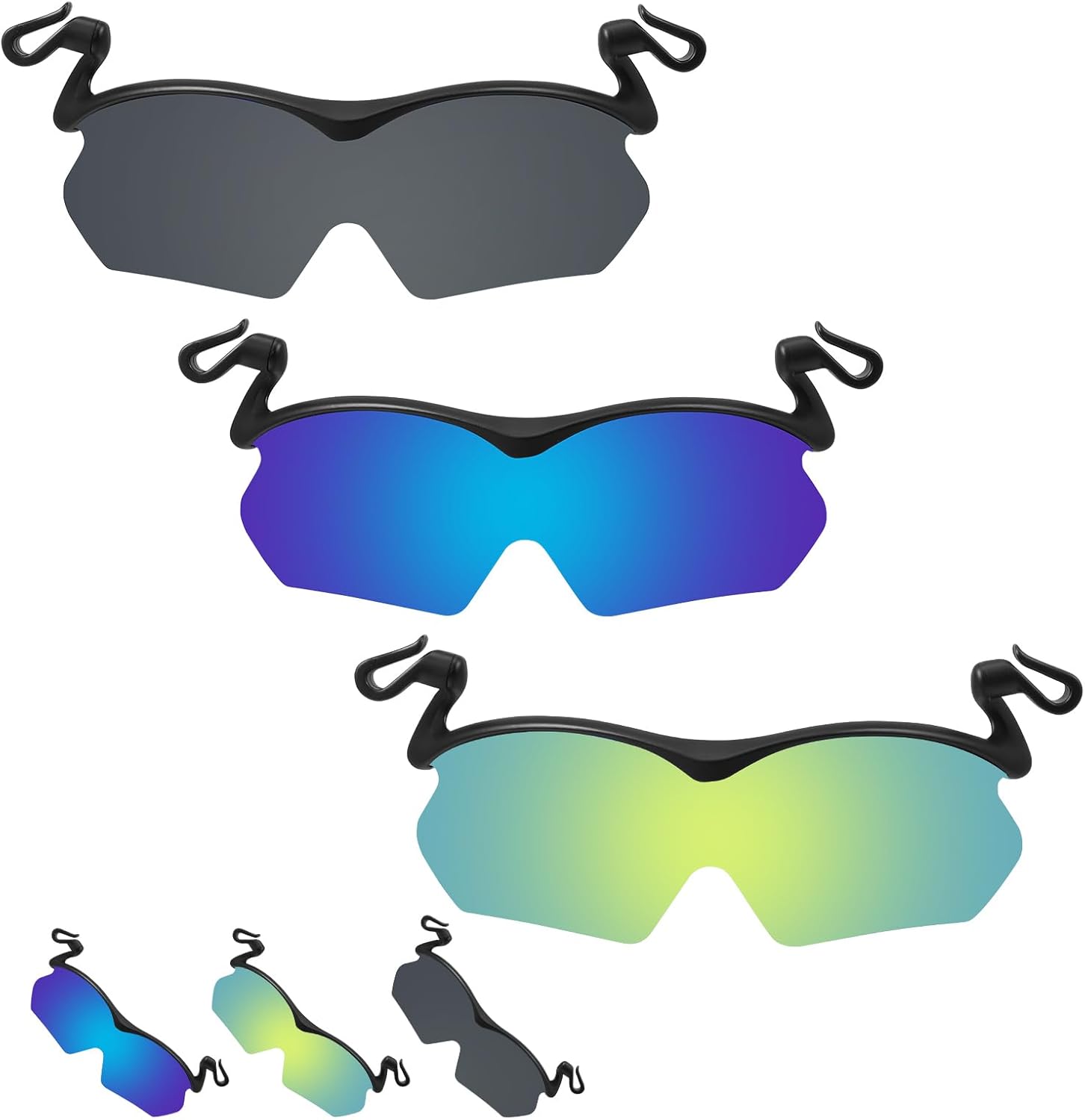 

Поляризованные солнцезащитные очки DEECOZY для активного отдыха, спортивные солнцезащитные очки с зажимом, солнцезащитные очки UV400 для мужчин и женщин, для рыбалки, велоспорта, походов, Blue+green+grey