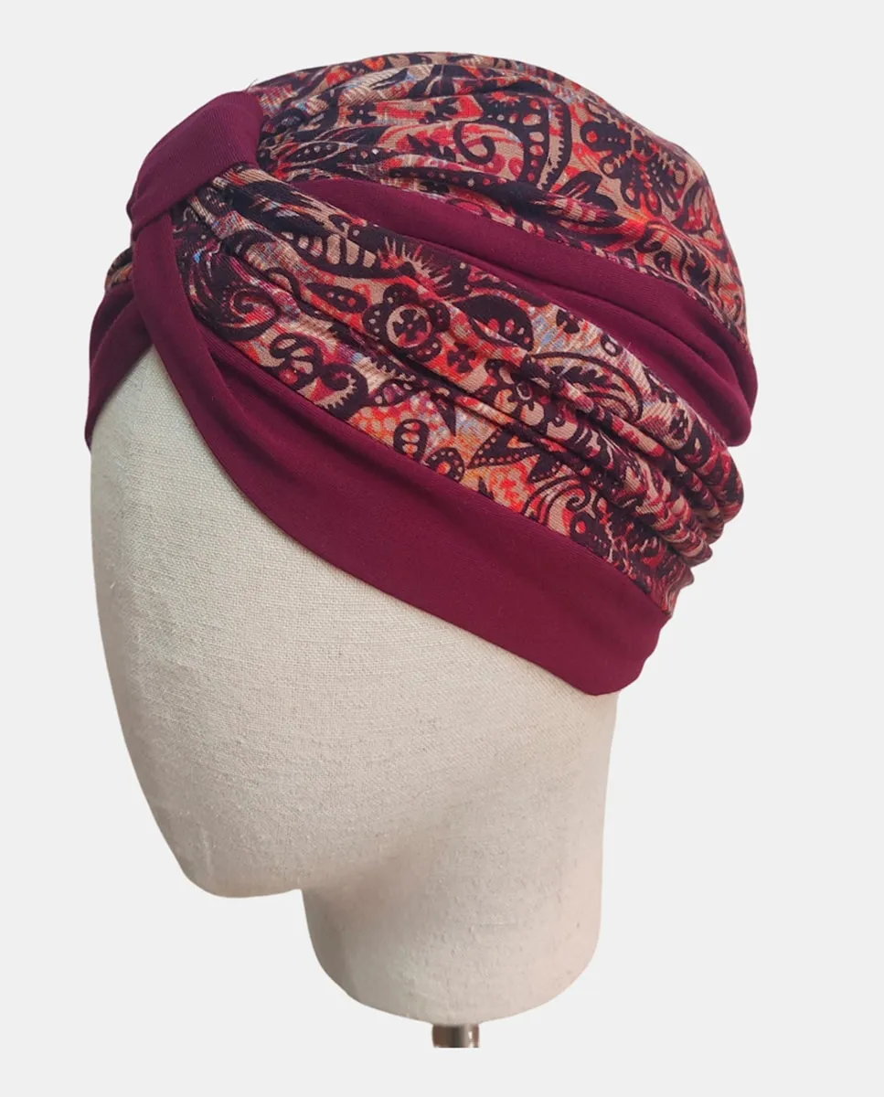 

Двухцветный тюрбан с перекрестным фронтом NILO из бамбука Belleturban