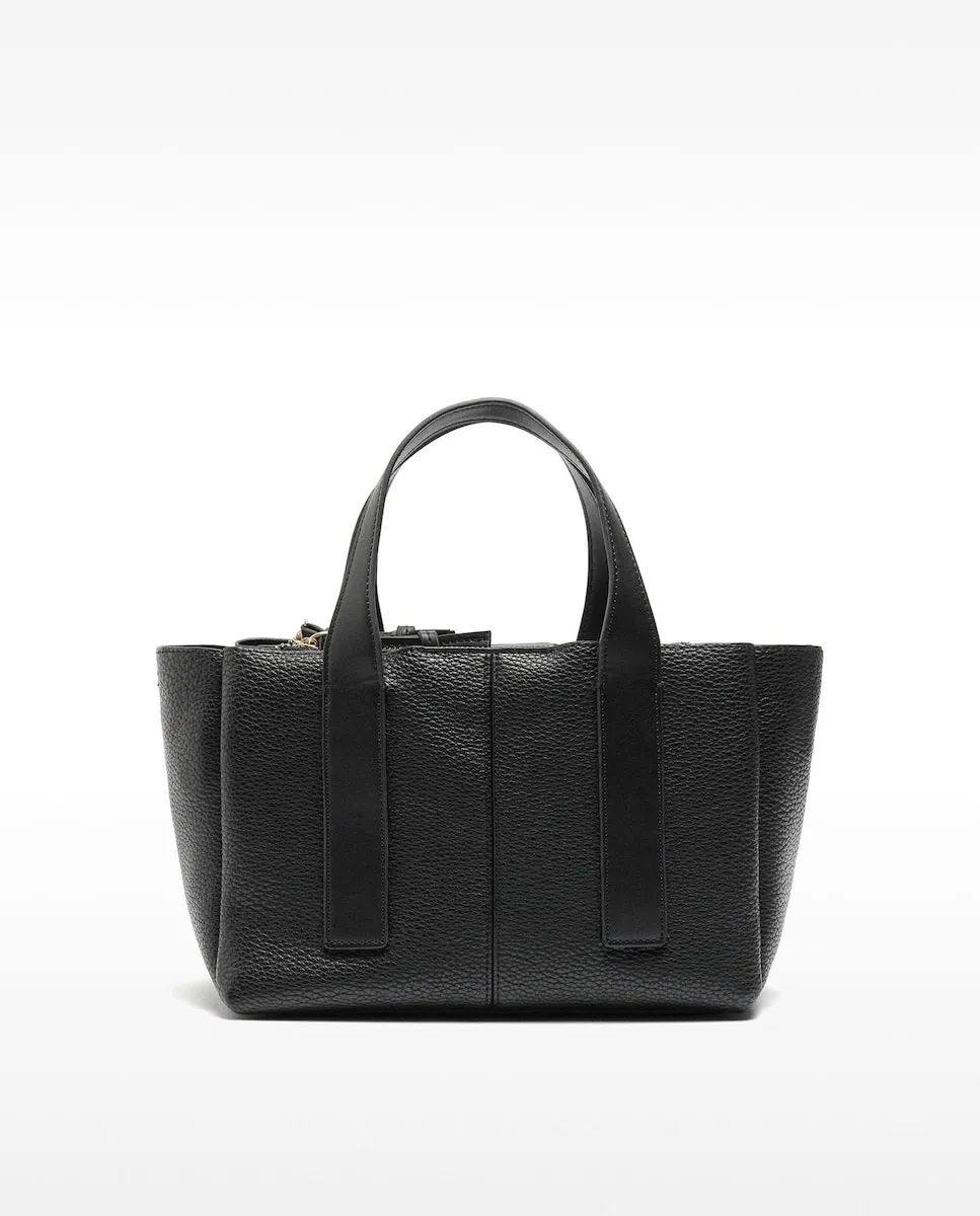 

Сумка-тоут, трансформируемая в сумку через плечо с несколькими отделениями и застежкой-молнией, однотонная Parfois, черный