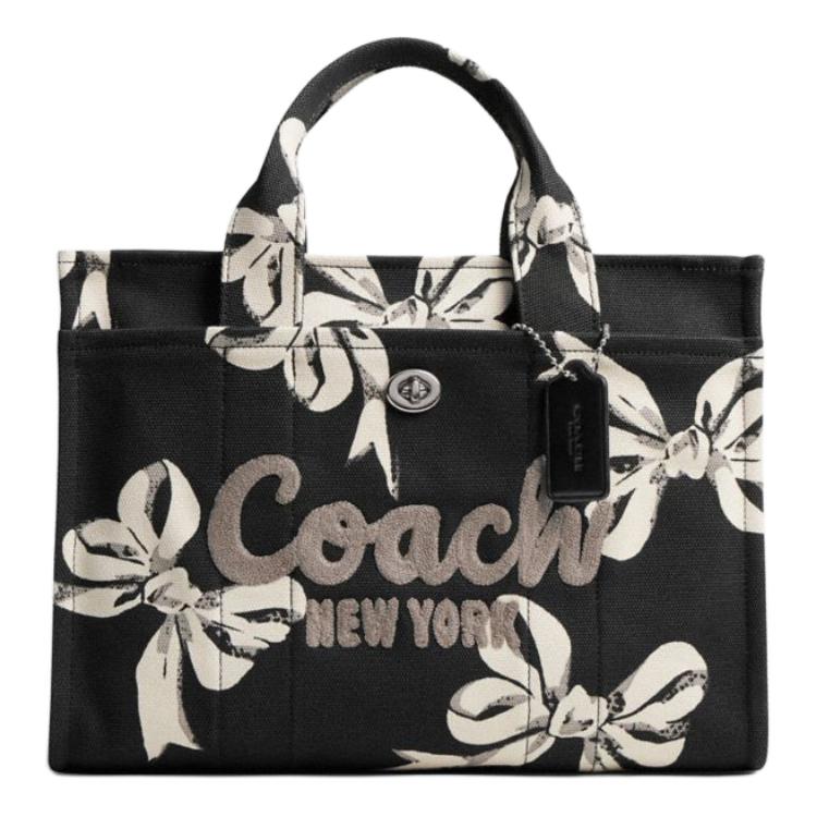

COACH Тканевая сумка-шоппер Сумка для покупок Сумка через плечо Большая женская сумка черного цвета
