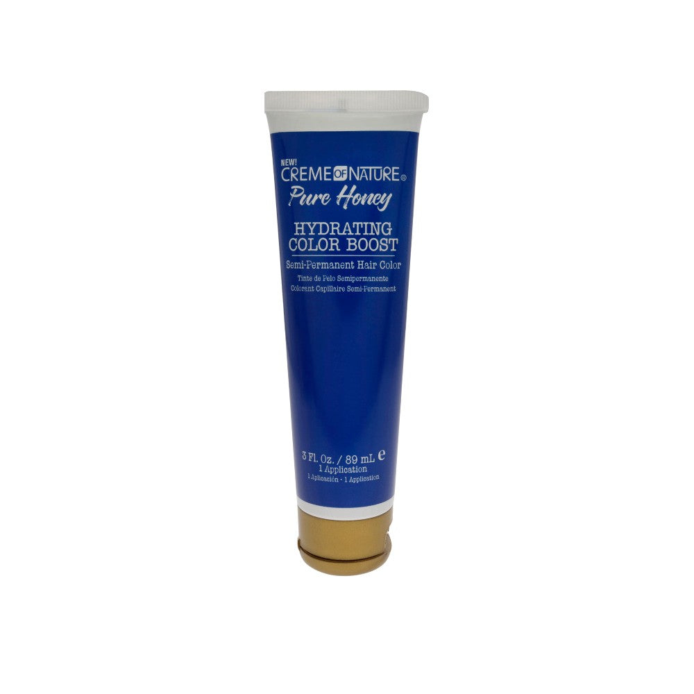 Полуперманентная краска для волос Pure Honey Hydrating Color Boost - индиго-синий от Creme of Nature, подходит для мужчин и женщин - 85 мл (3 унции) — фото 2