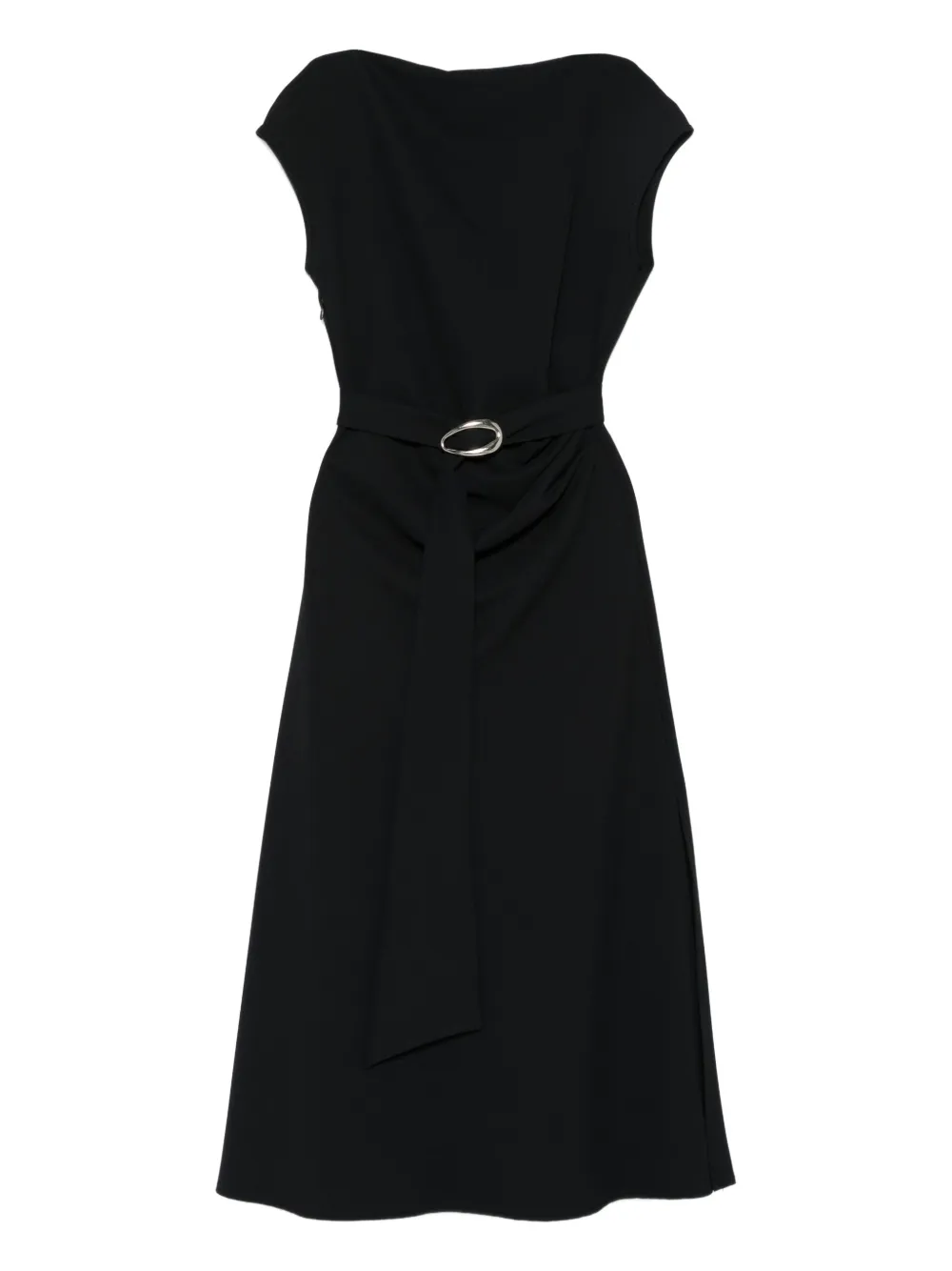 

Платье миди с рукавами кап и поясом Imperial, черный
