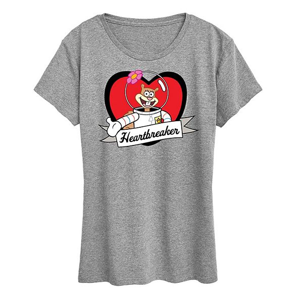 

Женская футболка Spongebob Squarepants Sandy Heartbreaker Nickelodeon, Heather Gray, Бежевый, Женская футболка Spongebob Squarepants Sandy Heartbreaker Nickelodeon, Heather Gray