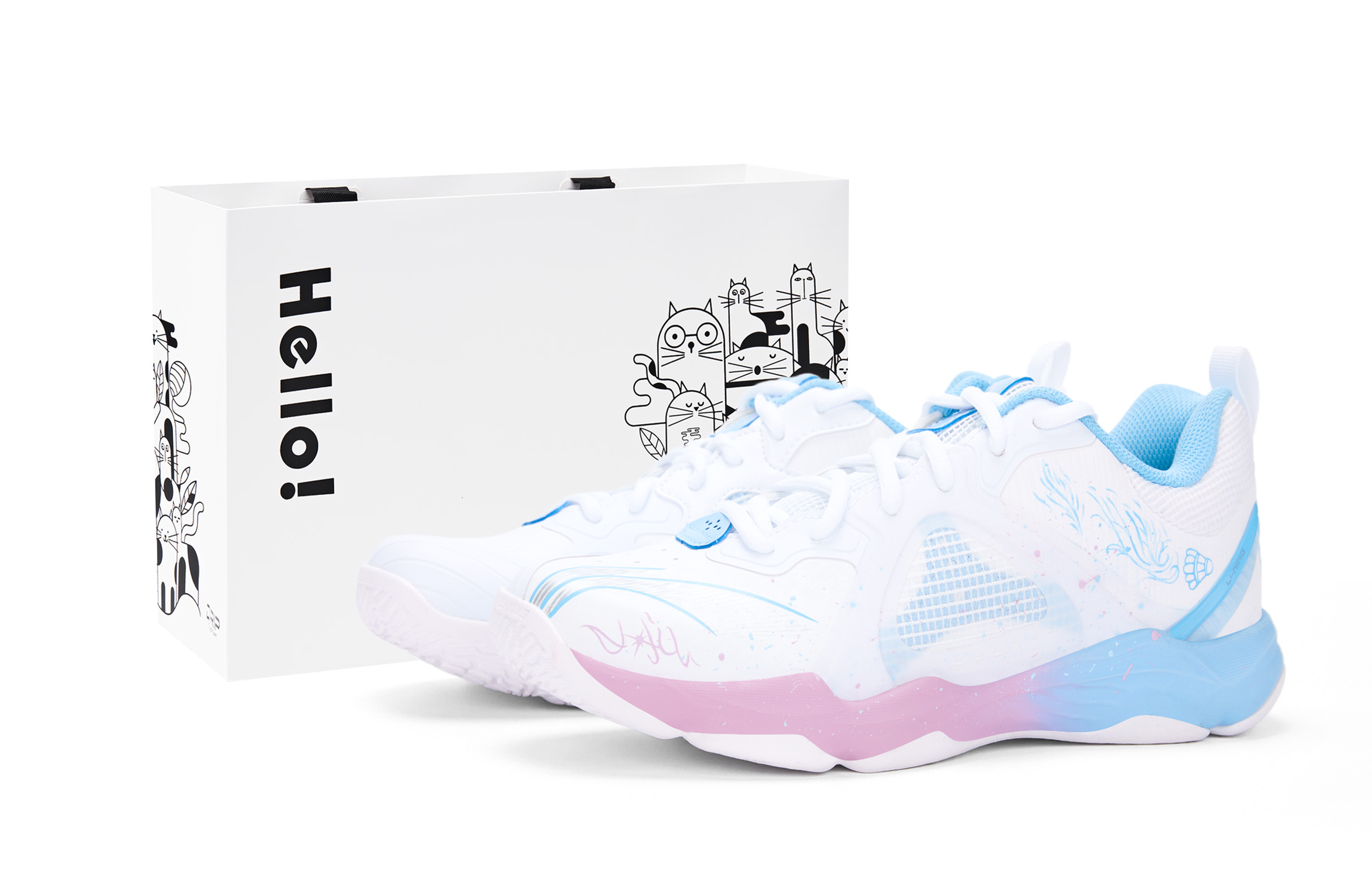 

Ranger6 LITE амортизаторы устойчивые к истиранию нескользящие низкие бадминтонные кроссовки unisex LINING, белый