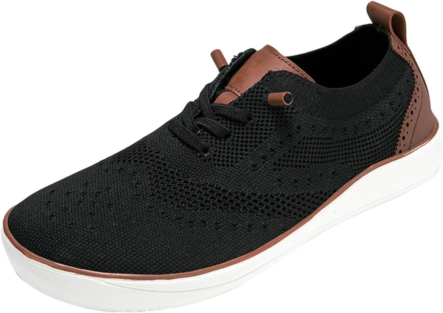 

Мужские повседневные кроссовки Легкие слипоны Оксфорды для бизнеса Дышащие сетчатые Оксфорды Комфортные вязаные кроссовки для ходьбы Generic, черный