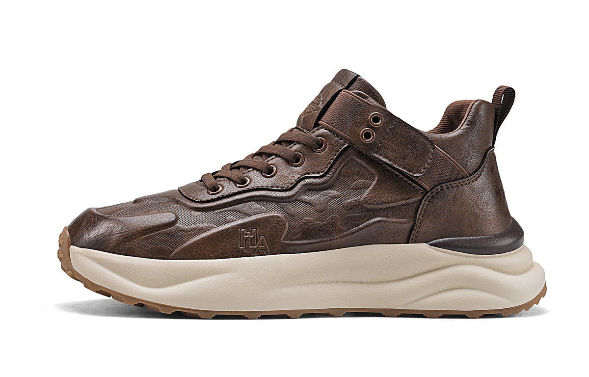 

Мужские низкие повседневные кроссовки, увеличивающие рост HLA, коричневый