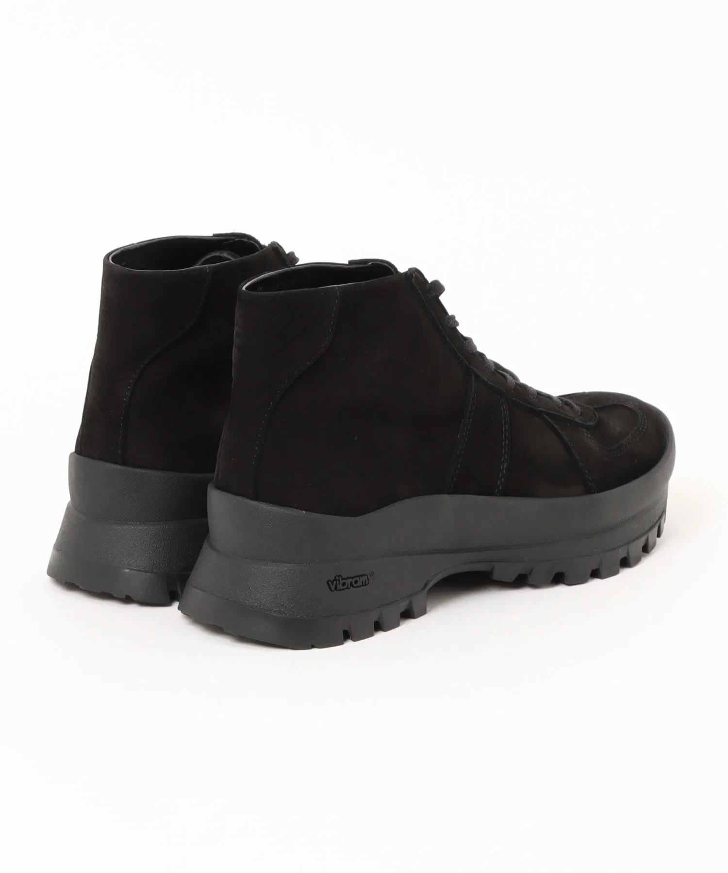 Унисекс высокие кеды из замши PADRONE HIGH CUT GERMAN TRAINER чёрные — фото 3