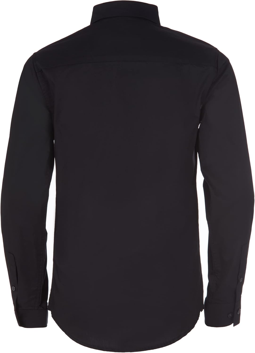 Рубашка Calvin Klein Boys Slim Fit с длинным рукавом, застегивающаяся на пуговицы, с манжетами и отложным краем, Black — фото 2