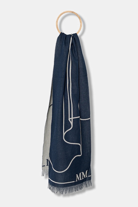 

Шарф corona из шерстяной смеси MM by Max Mara, темно-синий