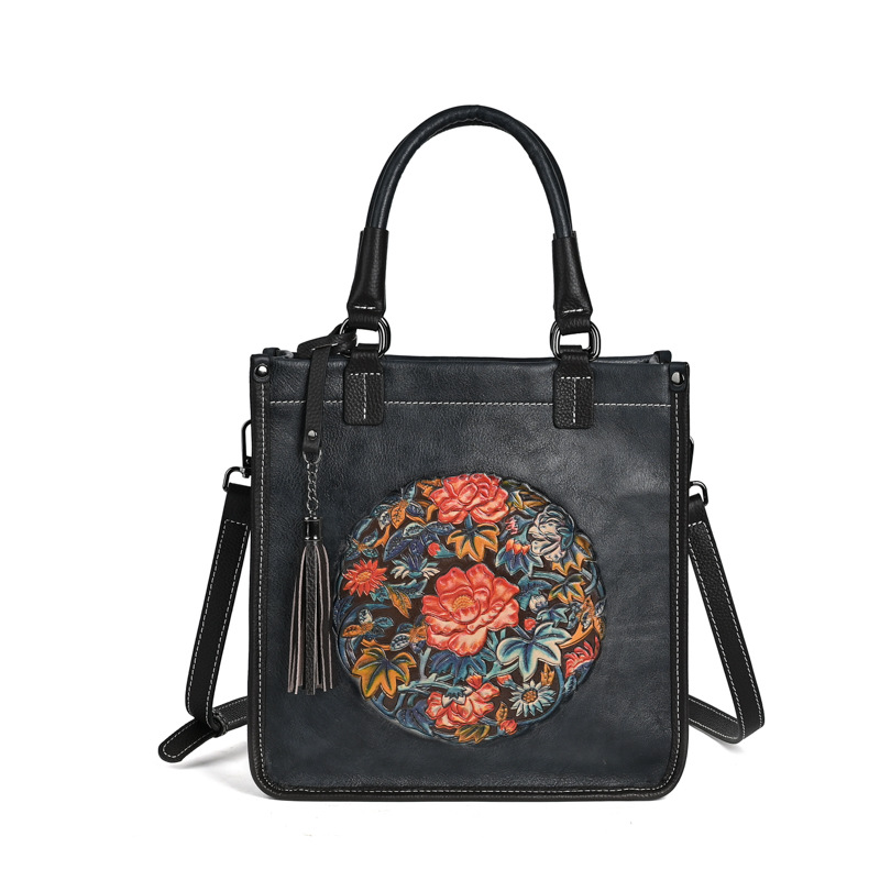 

LOLLiPOPS Верхняя кожаная наплечная сумка через плечо унисекс, Vintage Black