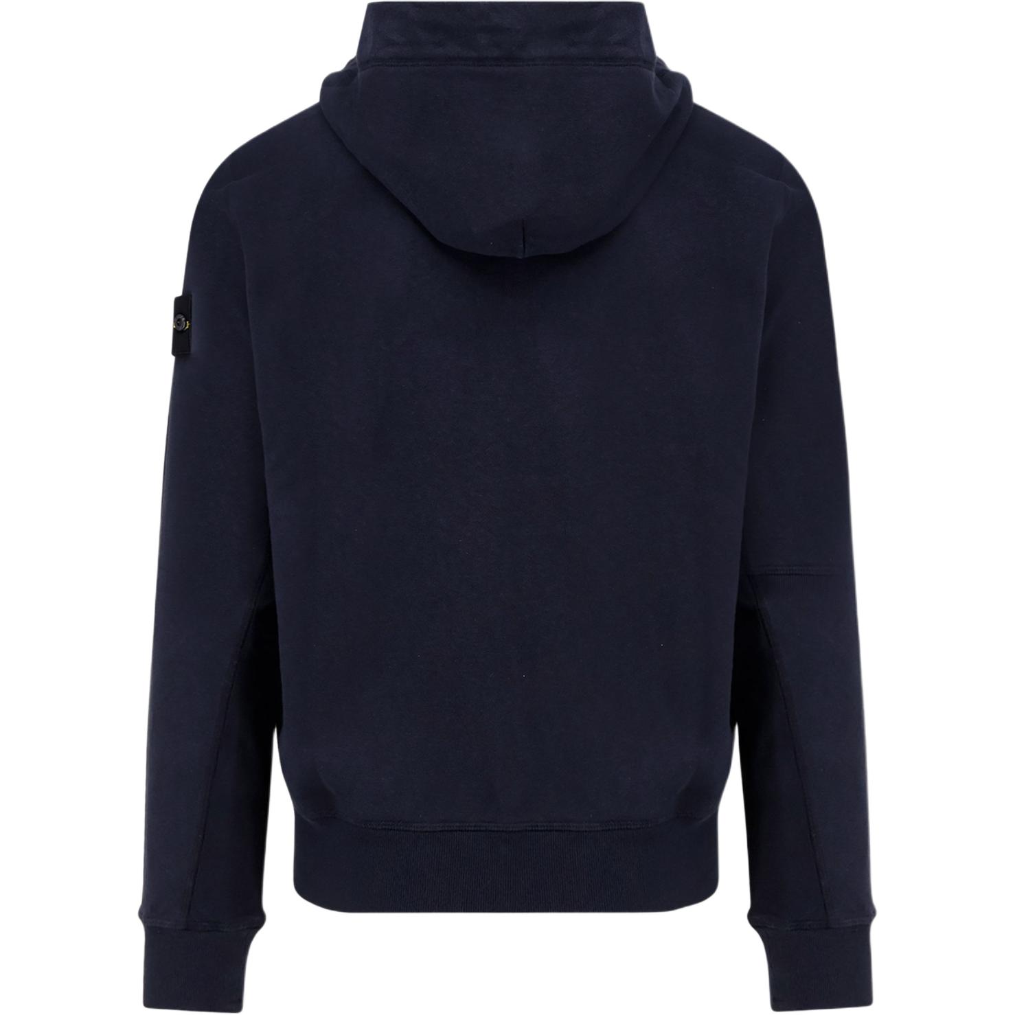 Застегивающаяся на молнию толстовка с капюшоном STONE ISLAND, синий — фото 3