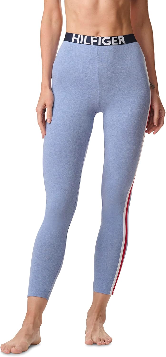 

Женские пижамные леггинсы Tommy Hilfiger в ретро-стиле с графическим логотипом, Chambray