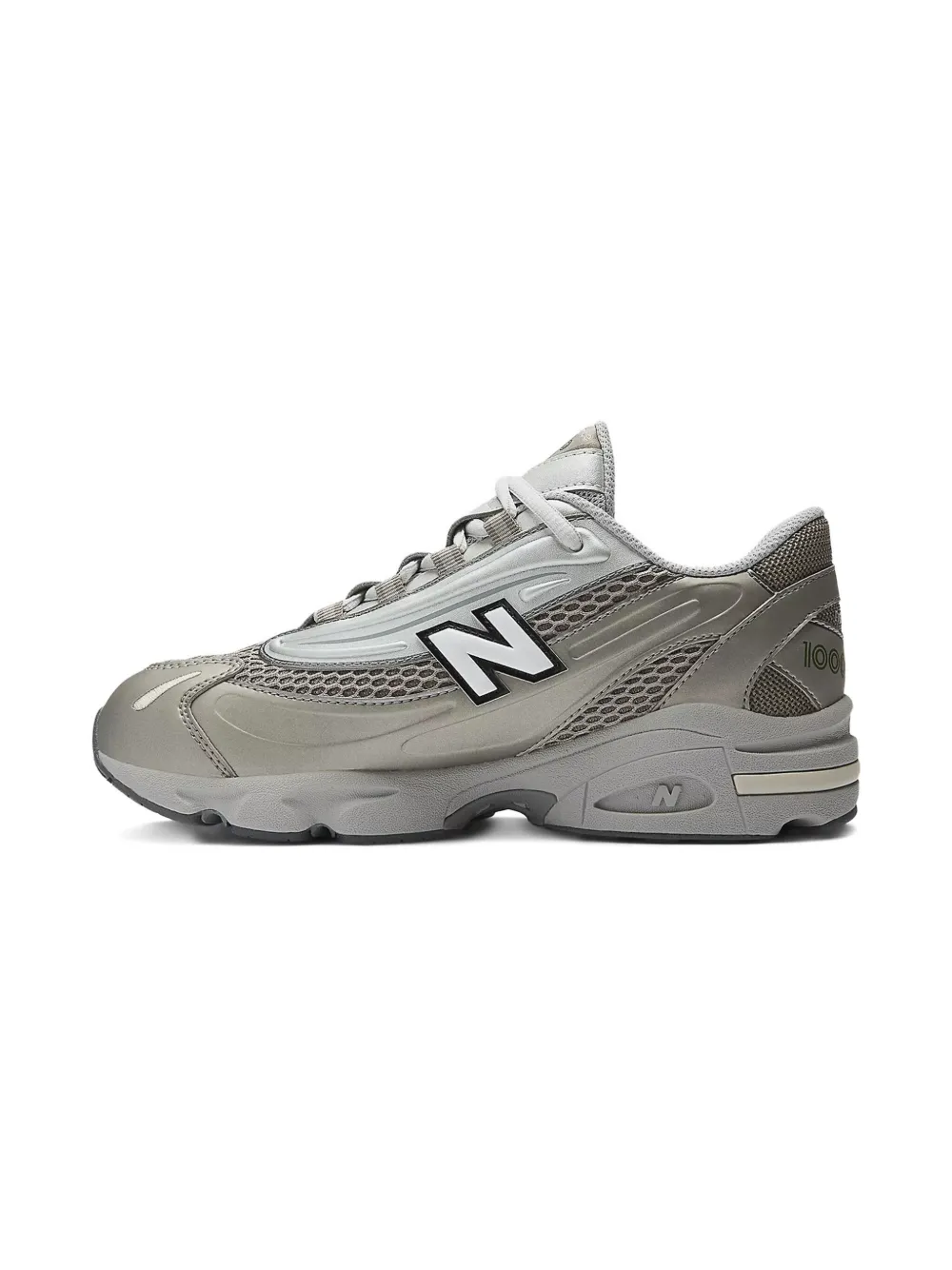 Кроссовки 1000 Lace с металлическим эффектом New Balance Kids, серый — фото 2
