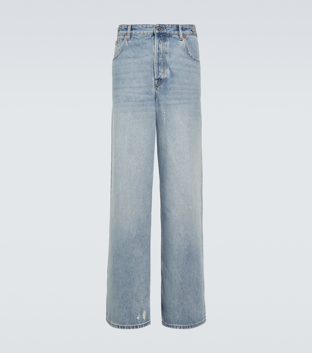 

Прямые джинсы с низкой посадкой Valentino, Denim Blu Lav Chiaro
