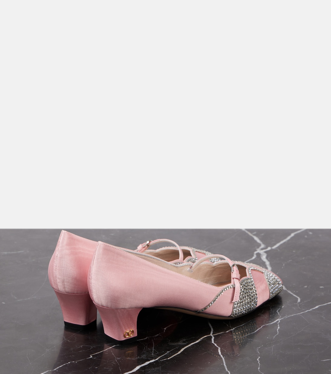 Bowow 45 туфли с украшениями в стиле муар Valentino Garavani, Bubble/Silver Shade — фото 2