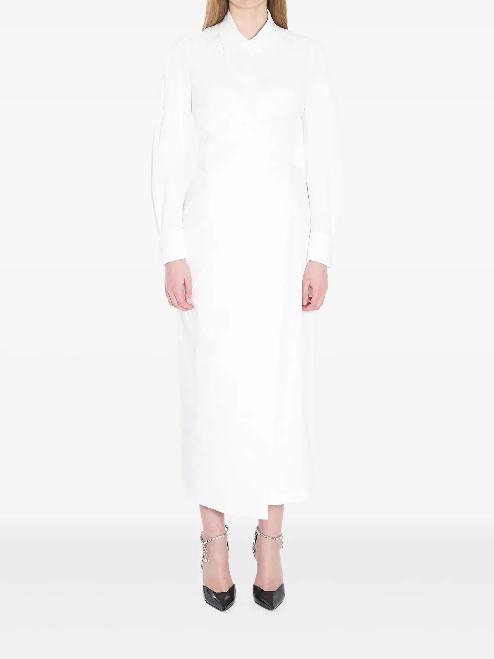 

Длинное платье-рубашка MAX MARA, белый