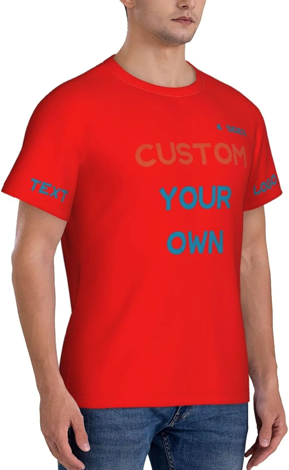 Футболка Custom с принтом на 4 сторонах для тренировок — фото 3