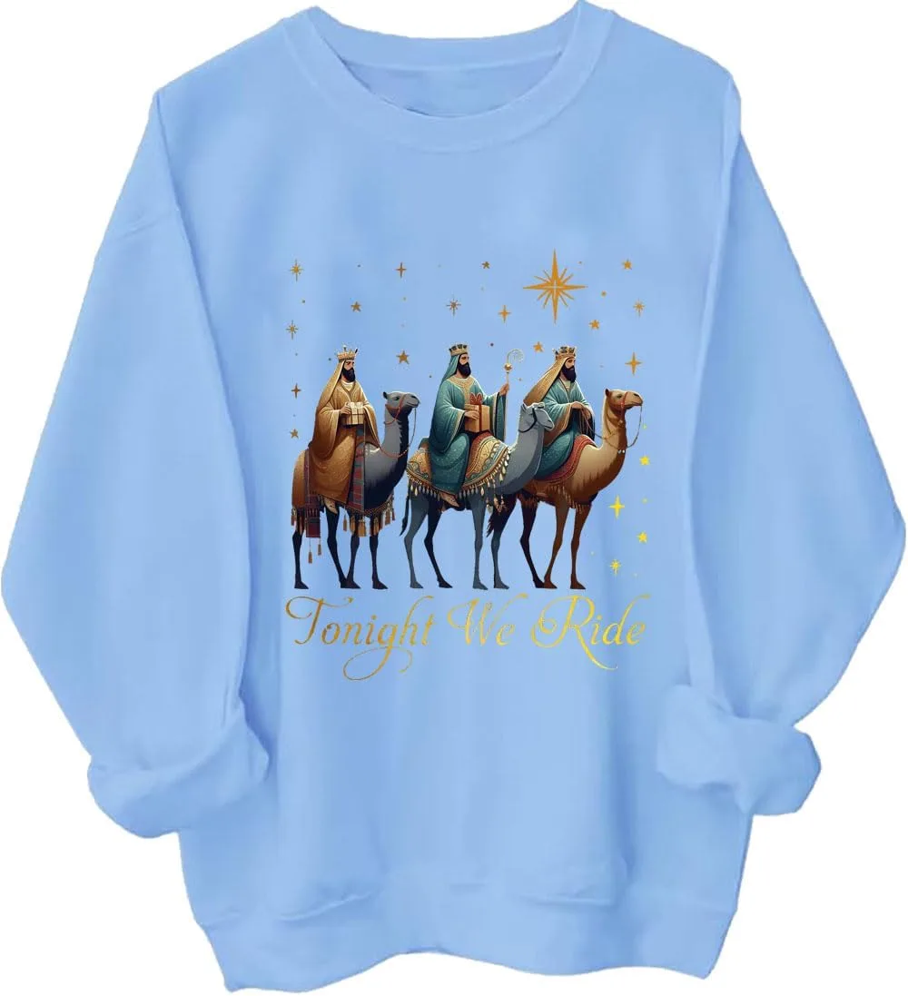 

Толстовка с принтом "Tonight We Ride" и тремя волхвами LNDOCAI