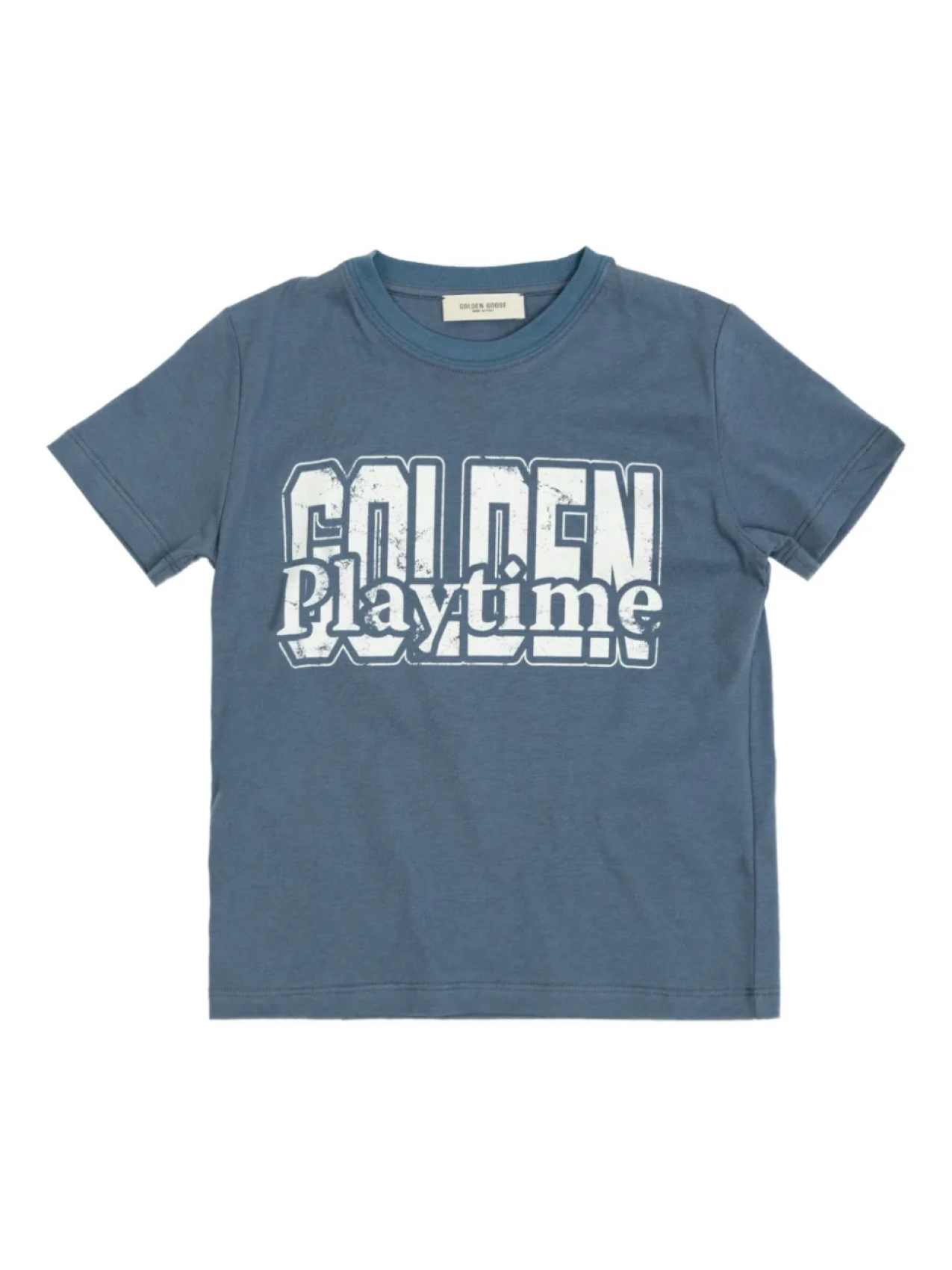 

Футболка из хлопка Golden Goose Kids, синий