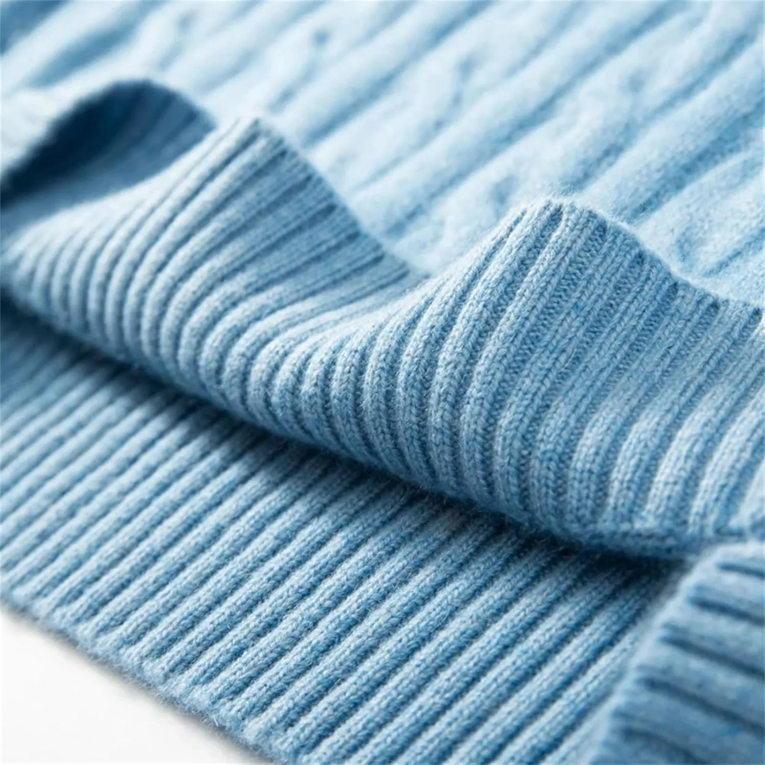 Мужской свитер 100% cashmere с круглым вырезом и вязкой twisted flower — фото 4