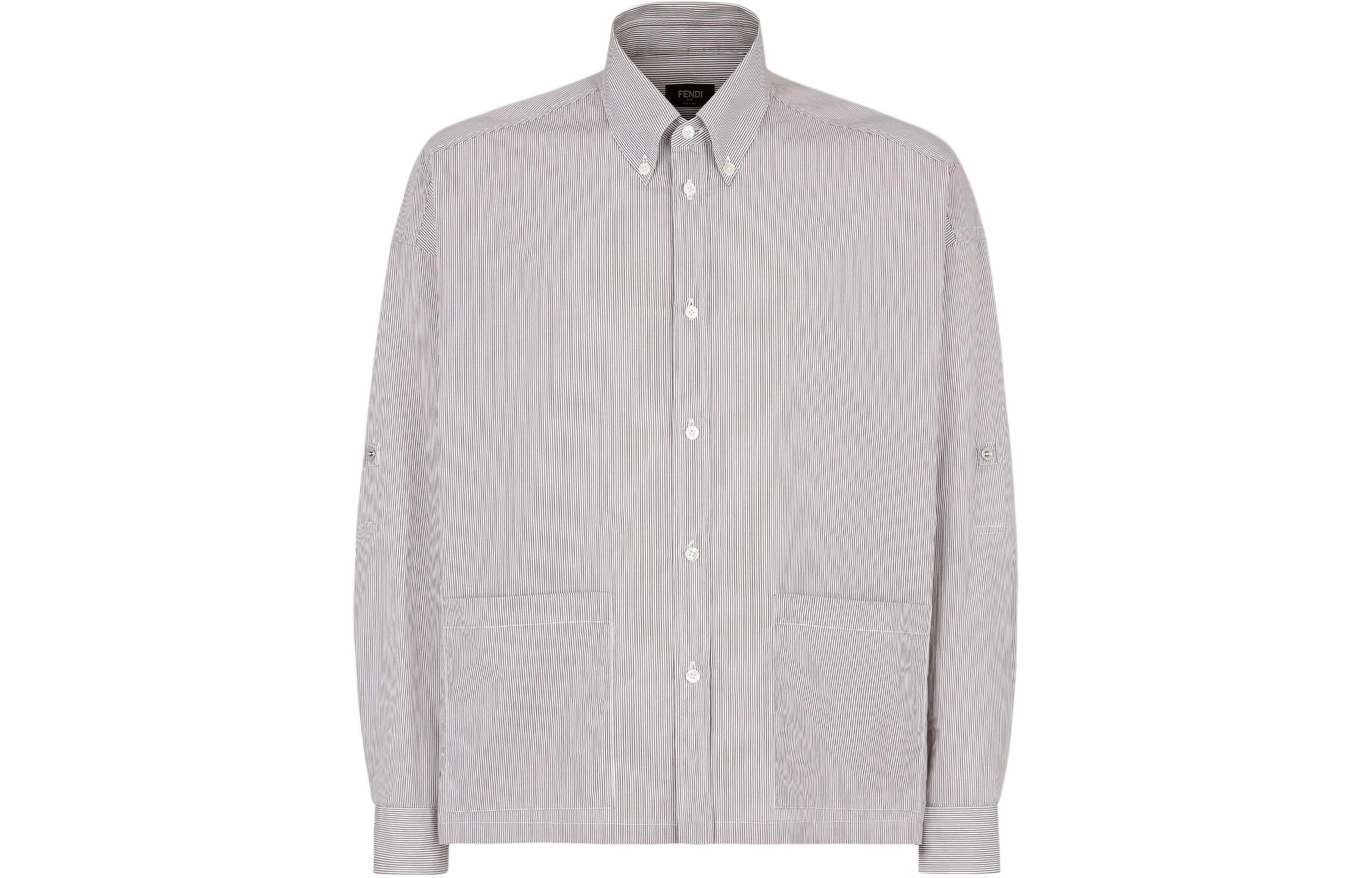 

Fendi Рубашки мужские, коричневые, с острым воротником, средней толщины, другие