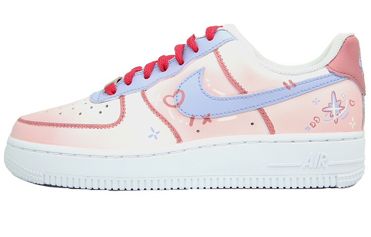 

Кроссовки Nike Air Force 1 Skateboard Shoes Women's Low-Top White Pink, Розовый, Кроссовки Nike Air Force 1 Skateboard Shoes Women's Low-Top White Pink