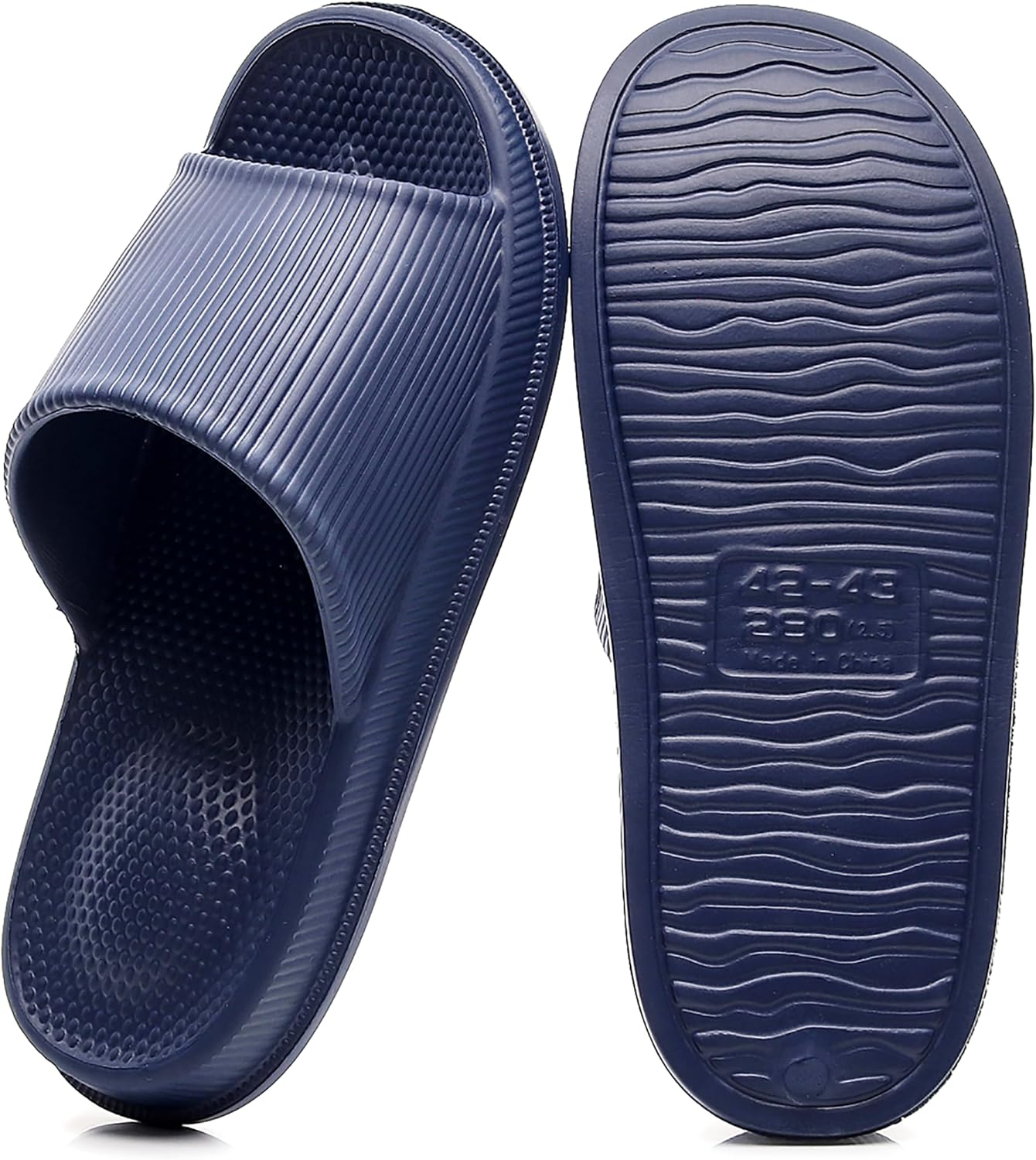 

Безумные женские и мужские домашние тапочки Cloud, для улицы и дома, с подушечками, противоскользящие, быстросохнущие, для душа, легкие с подошвой из EVA, экологичные повседневные обувь Crazy Lady, темно-синий
