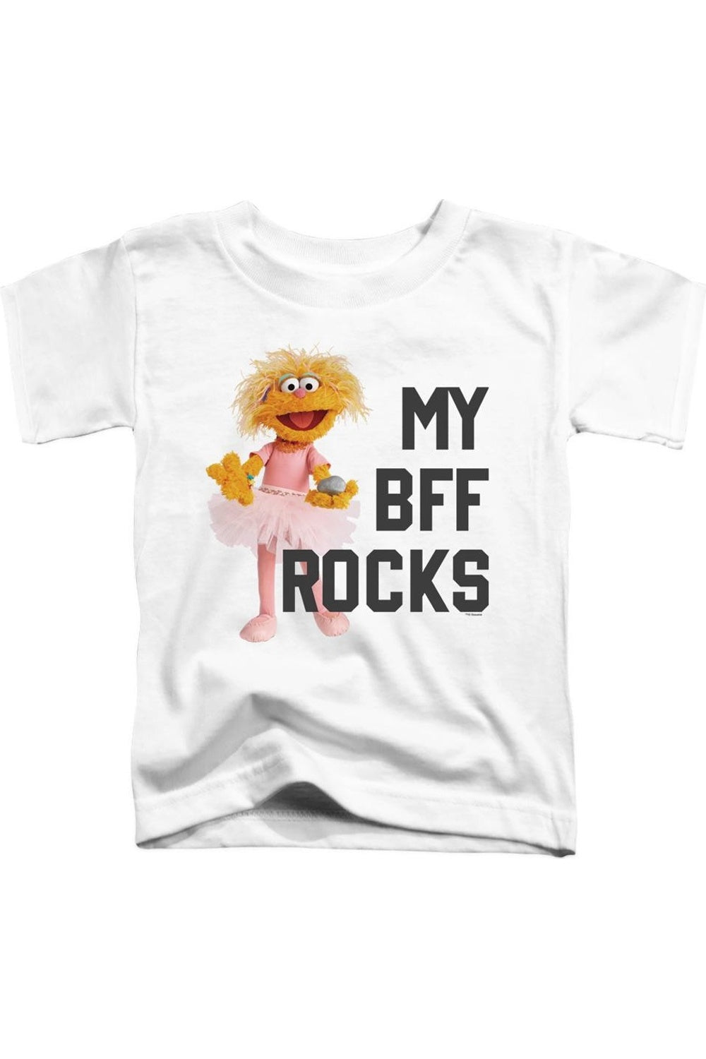 

Футболка с коротким рукавом для детей "Zoe Bff Rocks" из серии Sesame Street Gildan, белый