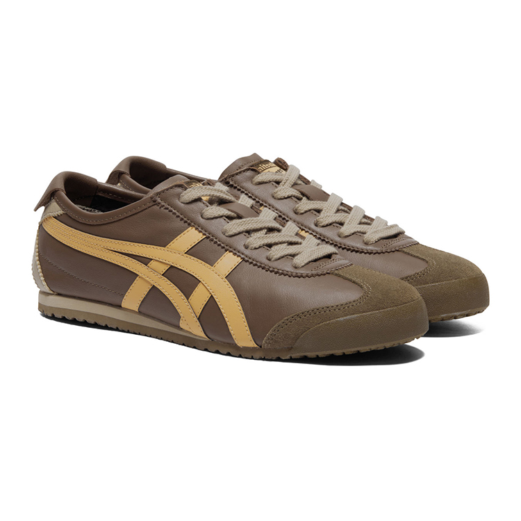 Onitsuka Tiger Мексика 66 Дышащие низкие кеды унисекс коричневые - коричневый+сумка для хранения, цвет Brown+Storage Bag — фото 4