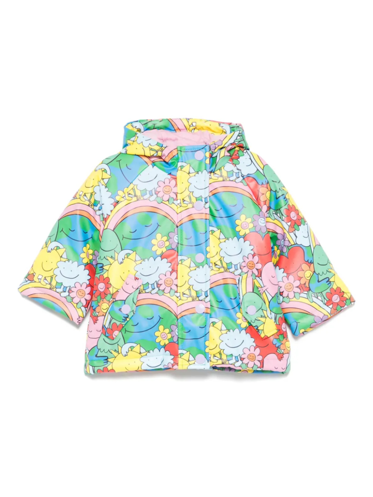 

Плащ с графическим принтом Stella McCartney Kids, синий