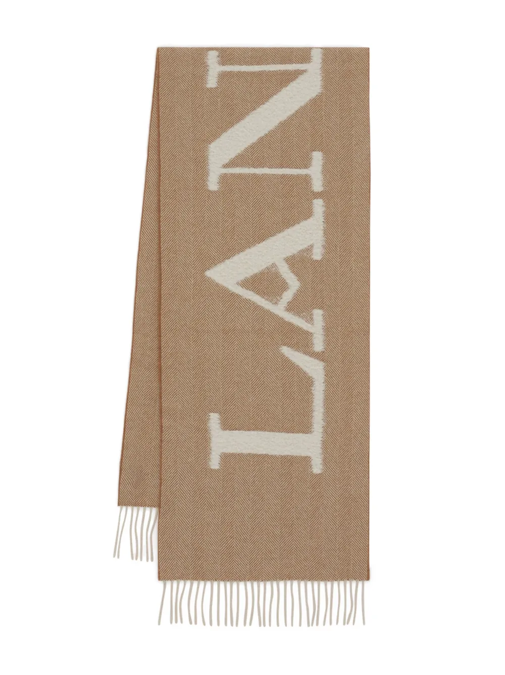 

Шарф с узором в елочку Lanvin, нейтральный