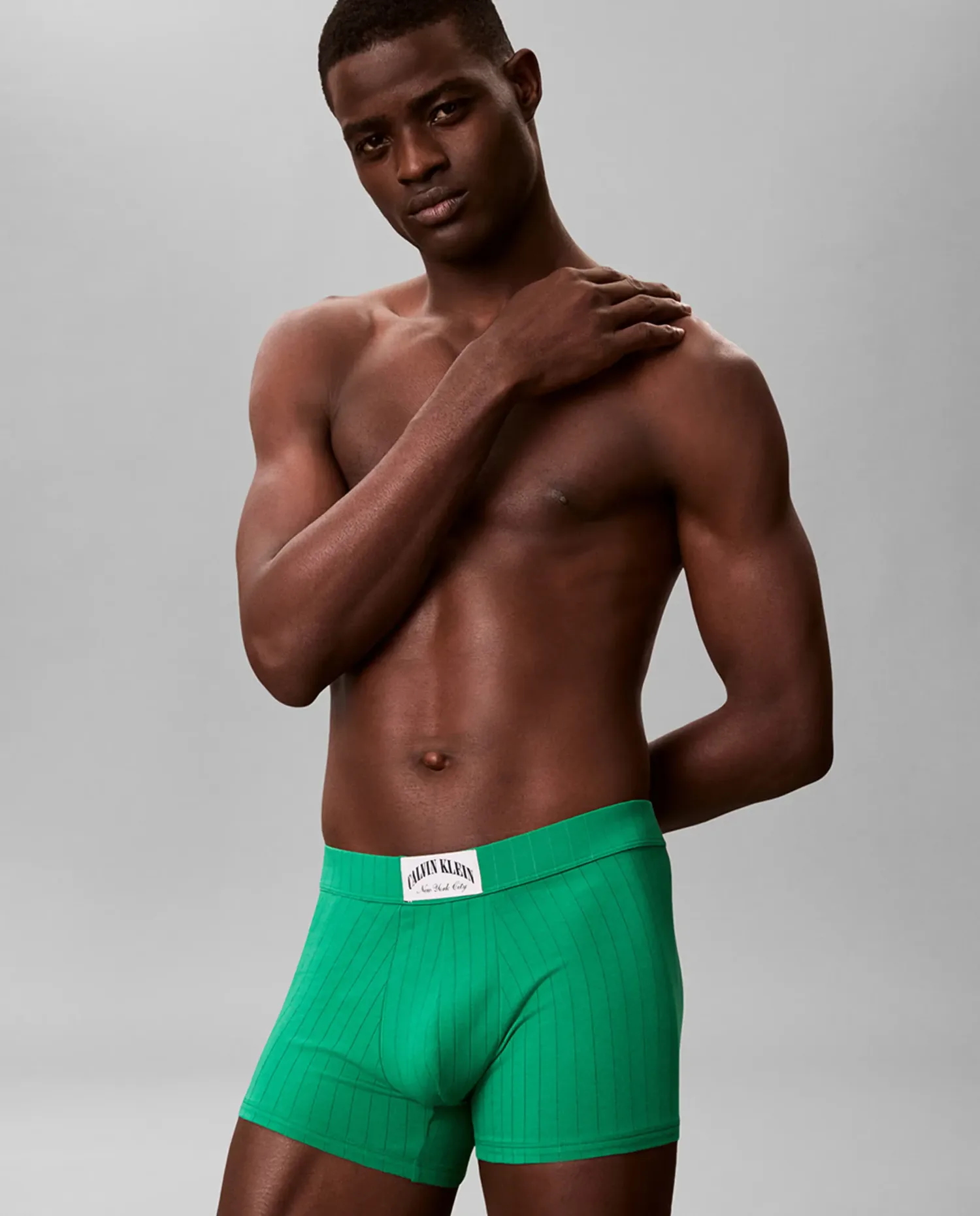 Короткие боксерские трусы индивидуальные Calvin Klein, зеленый — фото 3