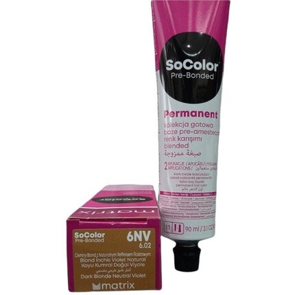 

Socolor Pre-Bonded 6Nv Темно-русый нейтральный фиолетовый 90мл, Matrix