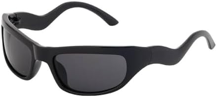 

Модные прямоугольные солнцезащитные очки для женщин и мужчин, прямоугольные солнцезащитные очки для мужчин, панк-солнцезащитные очки с волнистыми дужками MTZJH, C1blackgray