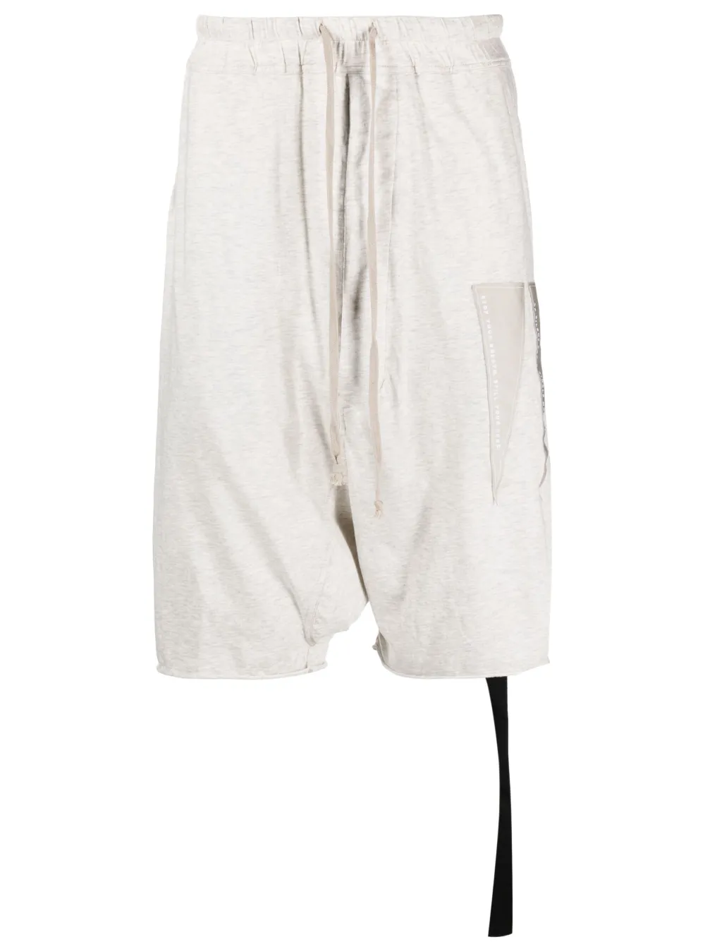 

Шорты с кулиской и низким шаговым швом Rick Owens DRKSHDW, нейтральный