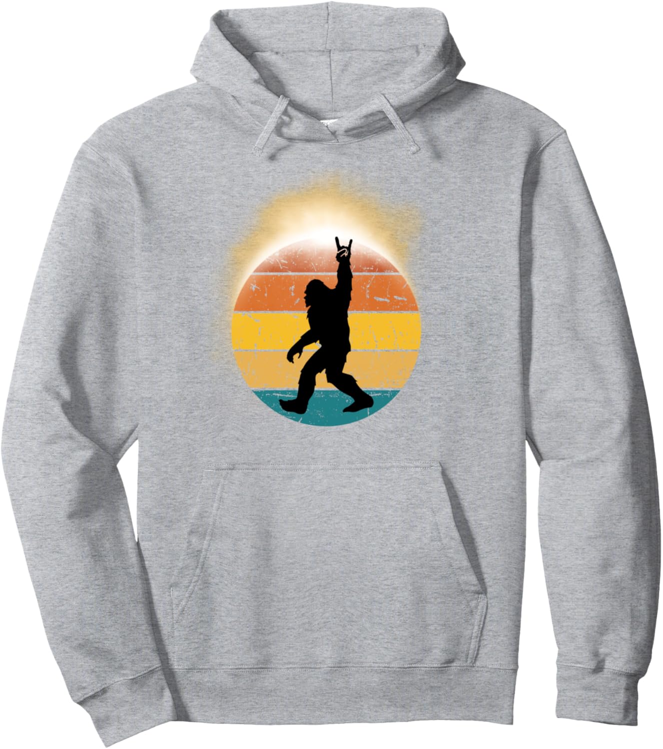 

Толстовка с надписью Bigfoot Rock On Solar Eclipse Sasquatch Solar Eclipse 2024, серый