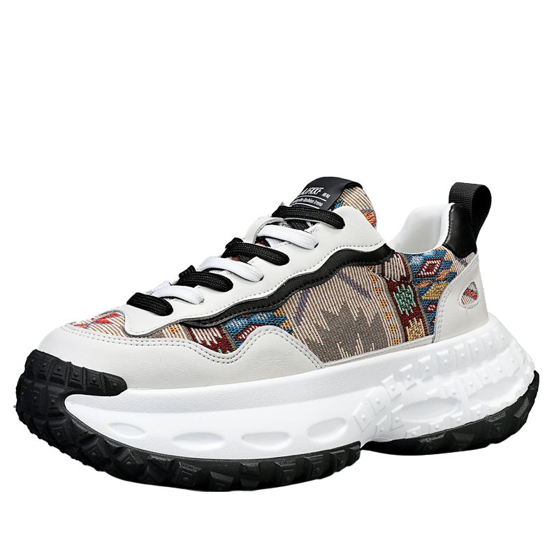 

Дышащие увеличивающие рост детские повседневные кроссовки для подростков Wooden Rabbit, белый/черный