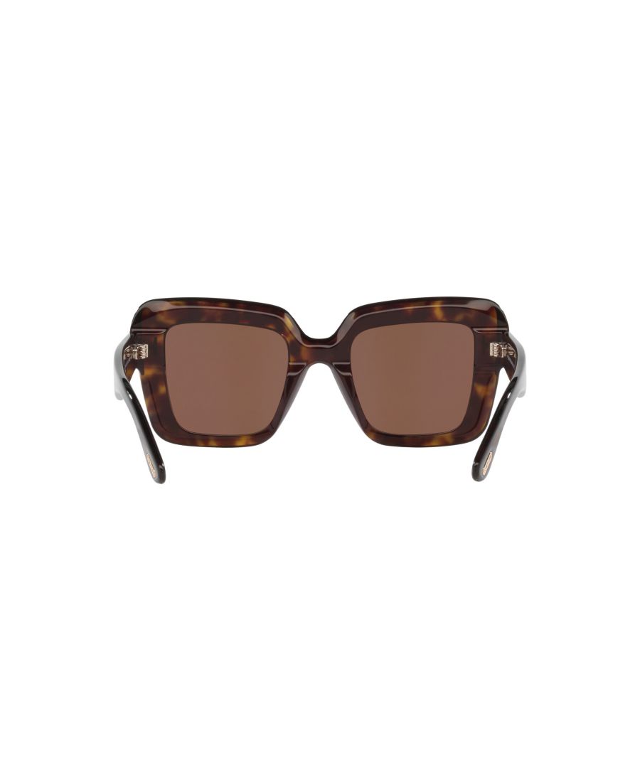 Женские квадратные солнцезащитные очки, Esme TR TR001880 Tom Ford, Tortoise, Brown — фото 2