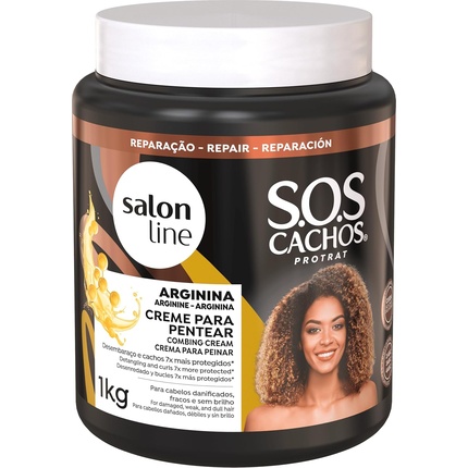 SOS Cachos Крем для расчесывания с аргинином 1кг Salon Line — фото 2