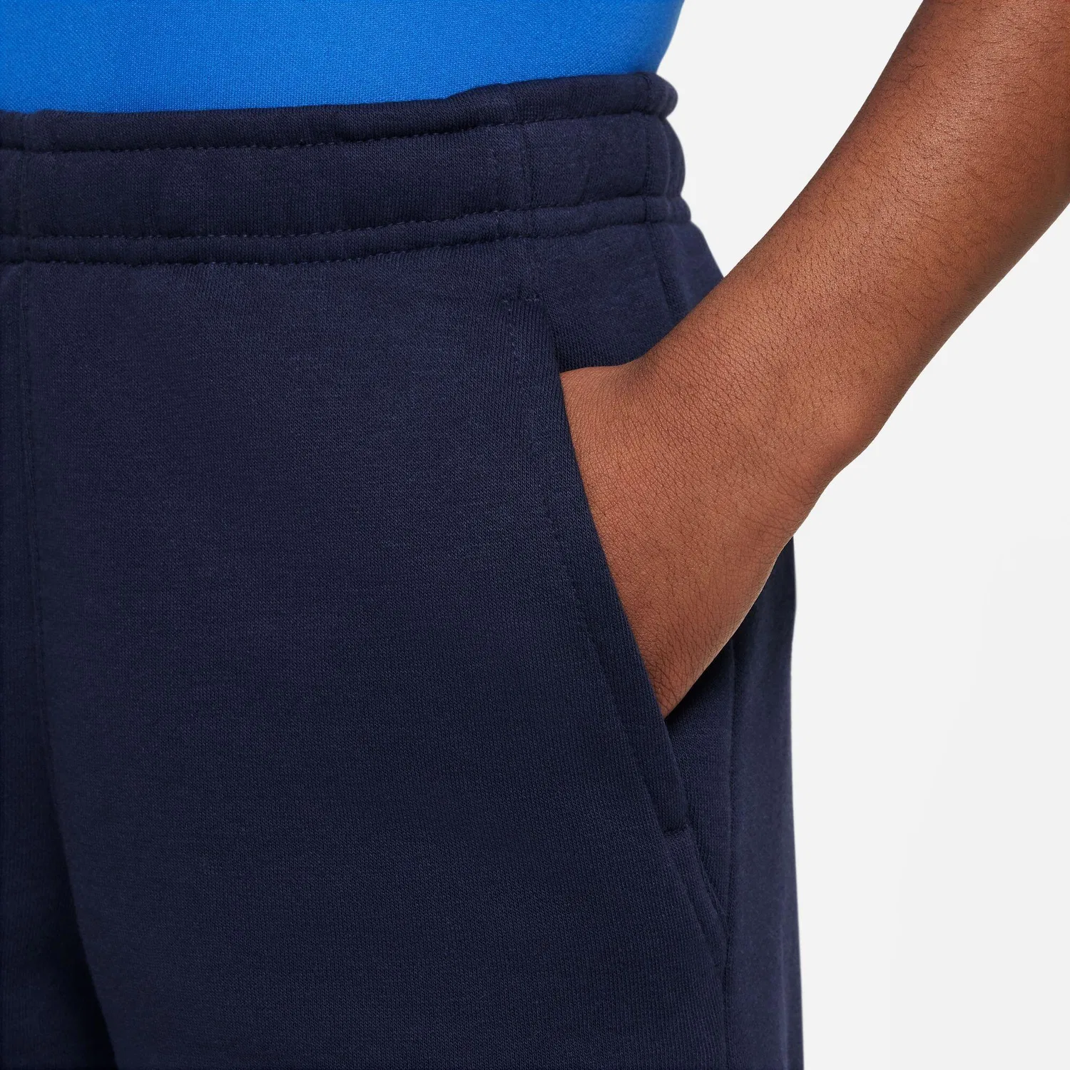 Детские спортивные шорты из флиса Nike Fleece Park 20 Jogger Shorts, Цвет: Dunkelblau / Weiss — фото 4