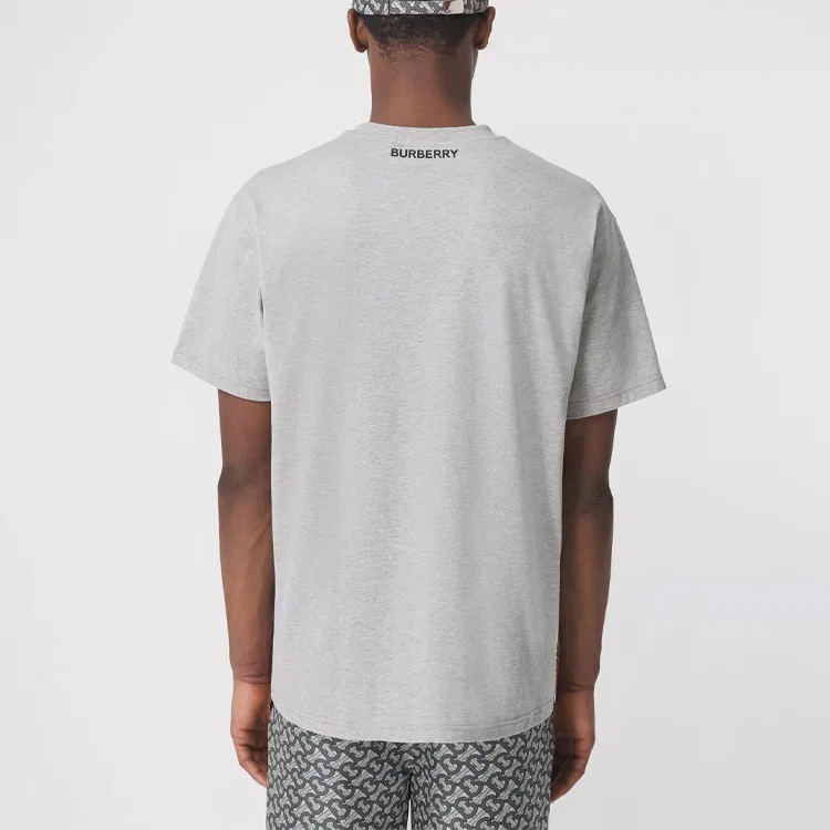 Мужская футболка с круглым вырезом Gray Burberry, Gray — фото 3