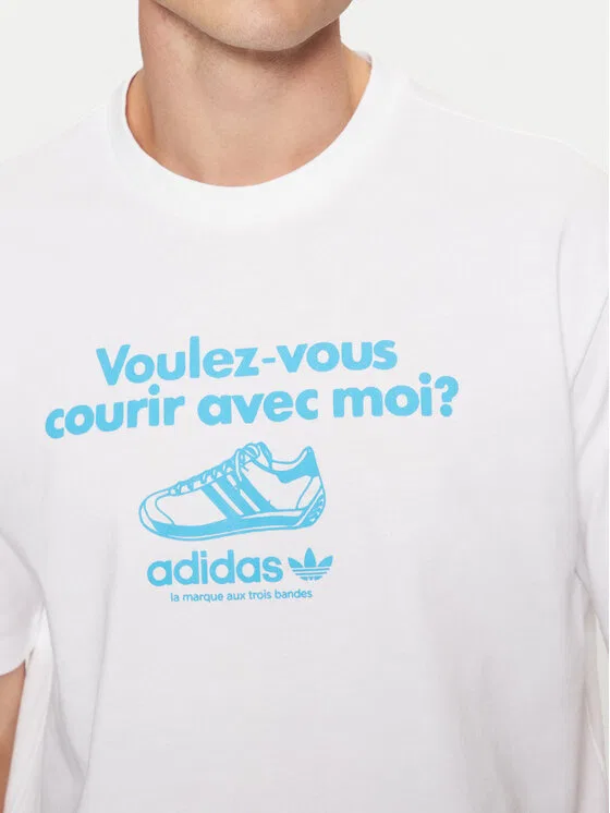 Футболка regular fit Graphic Tee Adidas, белый — фото 4